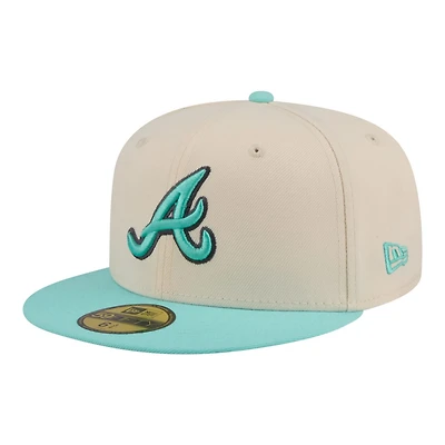 New Era Charcoal Atlanta Braves Two-Tone Color Pack 59FIFTY Fitted Hat