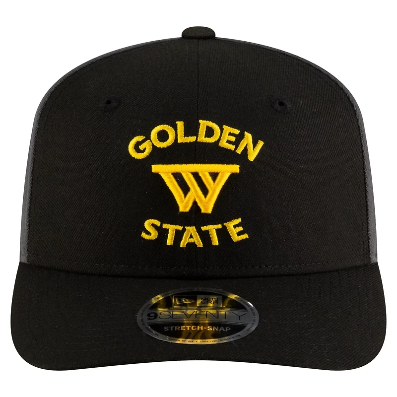 New Era Charcoal Golden State Warriors Statement Edition Jersey Hook 9SEVENTY Stretch-Snap Hat