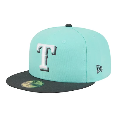 New Era Charcoal Texas Rangers Two-Tone Color Pack 59FIFTY Fitted Hat