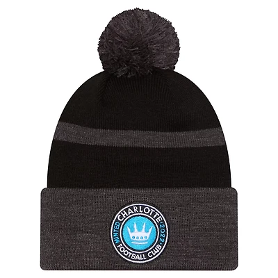 New Era Charlotte FC 2025 Kickoff Cuffed Knit Hat with Pom
