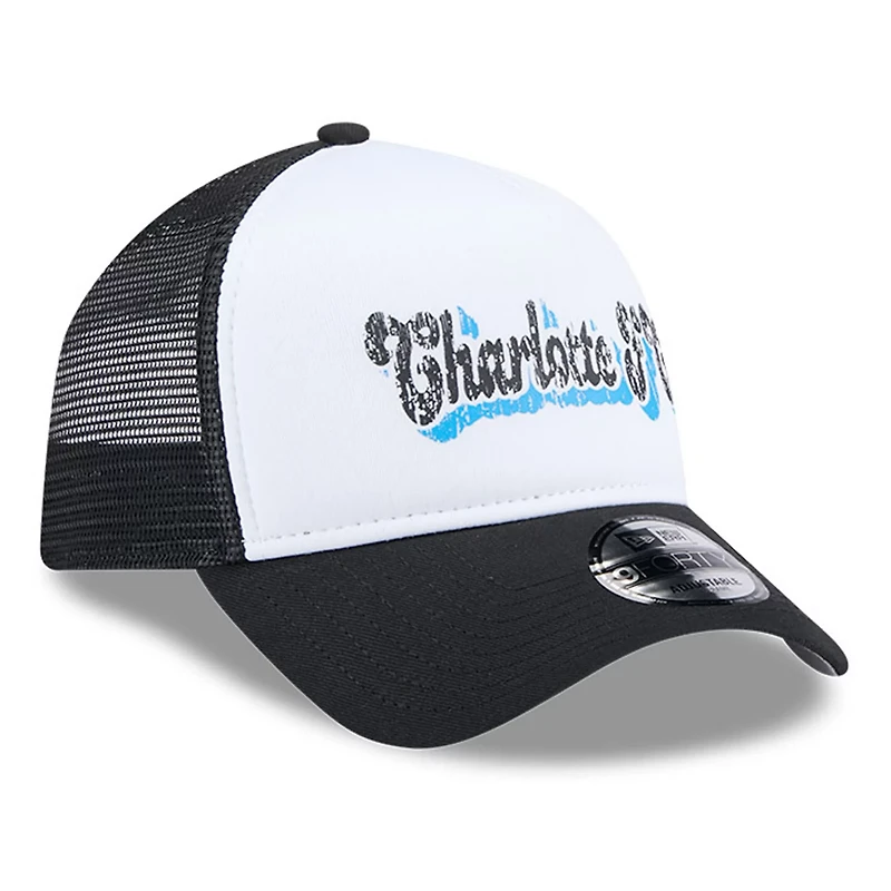 New Era Charlotte FC Throwback A-Frame Trucker 9FORTY Snapback Hat