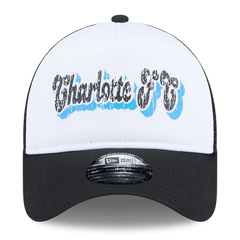 New Era Charlotte FC Throwback A-Frame Trucker 9FORTY Snapback Hat