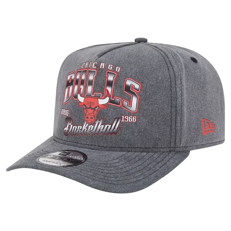 New Era Chicago Bulls Throwback Washed Pre-Curved 9FIFTY Snapback Hat