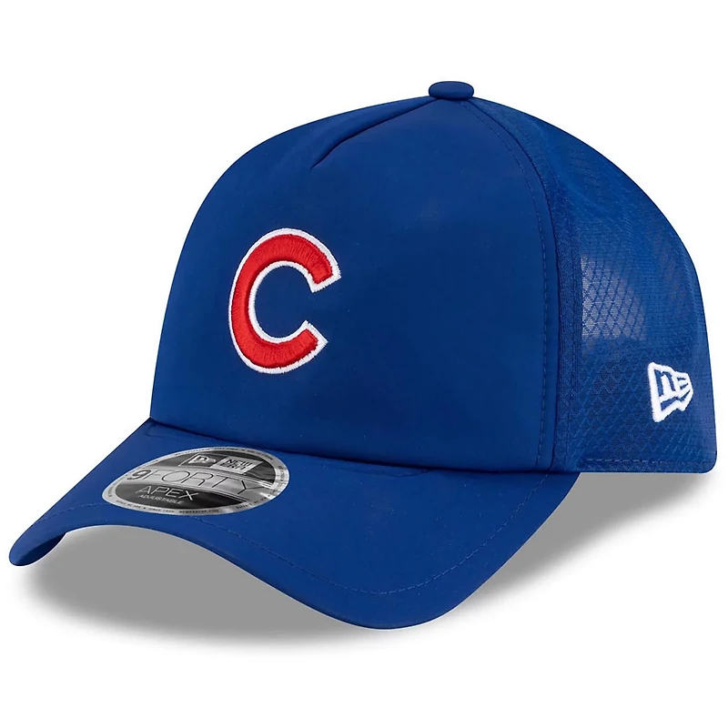 New Era Chicago Cubs 2026 Batting Practice Apex 9FORTY Adjustable Trucker Hat