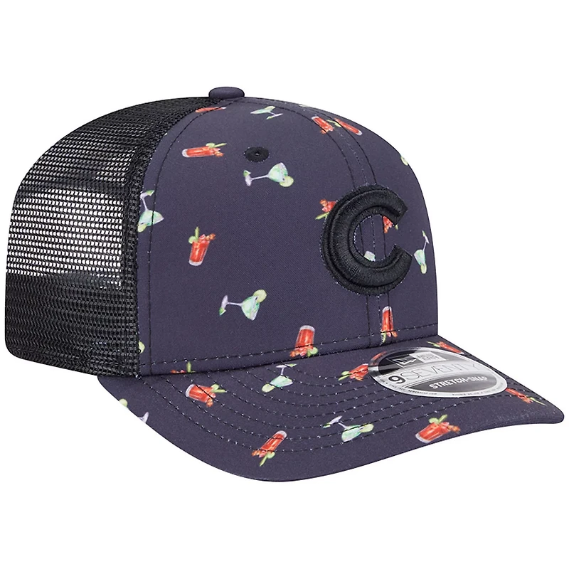 New Era Chicago Cubs Adventure Drinks Pattern 9SEVENTY Stretch-Snap Hat