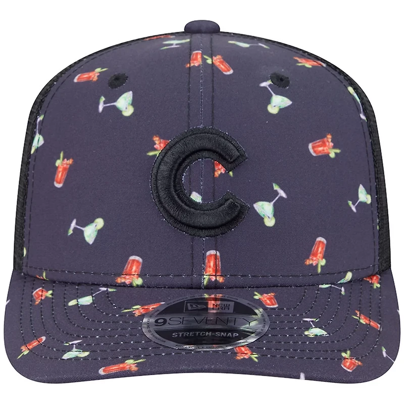 New Era Chicago Cubs Adventure Drinks Pattern 9SEVENTY Stretch-Snap Hat