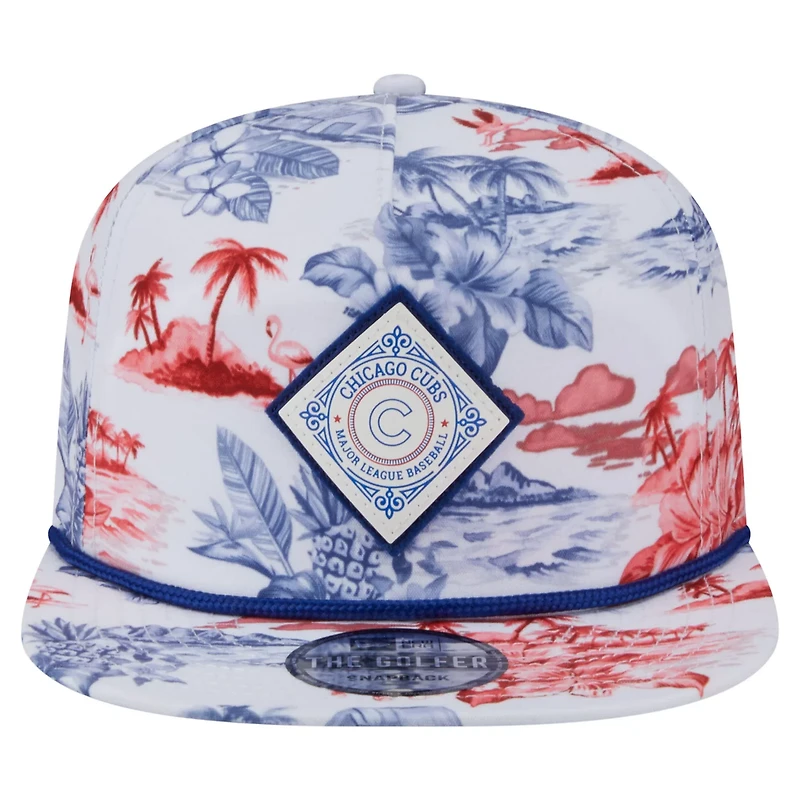 New Era Chicago Cubs Printed Island Golfer Snapback Hat