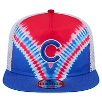 New Era Chicago Cubs Tie-Dye Golfer Trucker Adjustable Hat