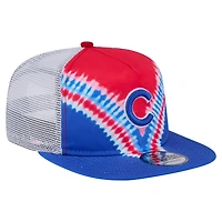 New Era Chicago Cubs Tie-Dye Golfer Trucker Adjustable Hat
