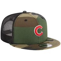 New Era Chicago Cubs Woodland Trucker 9FIFTY Snapback Hat