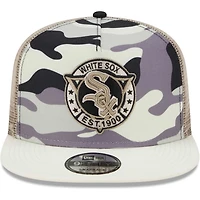 New Era Chicago Sox Chrome Camo A-Frame 9FIFTY Trucker Snapback Hat