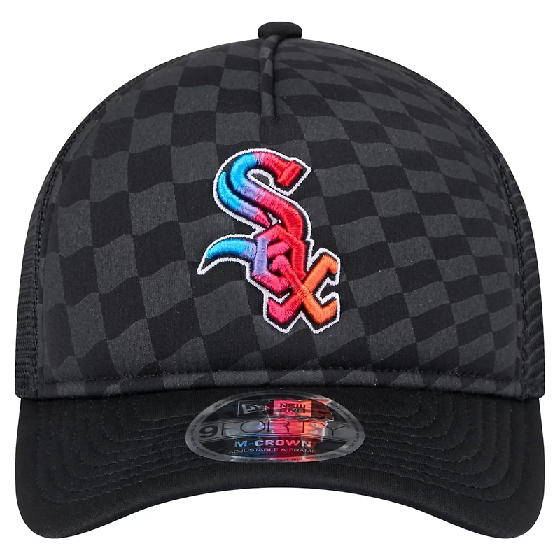 New Era Chicago White Sox Gradient 9FORTY A-Frame M-Crown Trucker Adjustable Hat