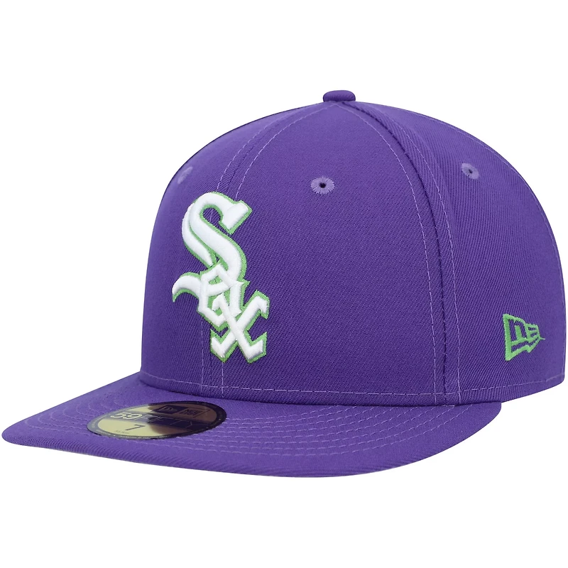 New Era Chicago White Sox Lime Side Patch 59FIFTY Fitted Hat
