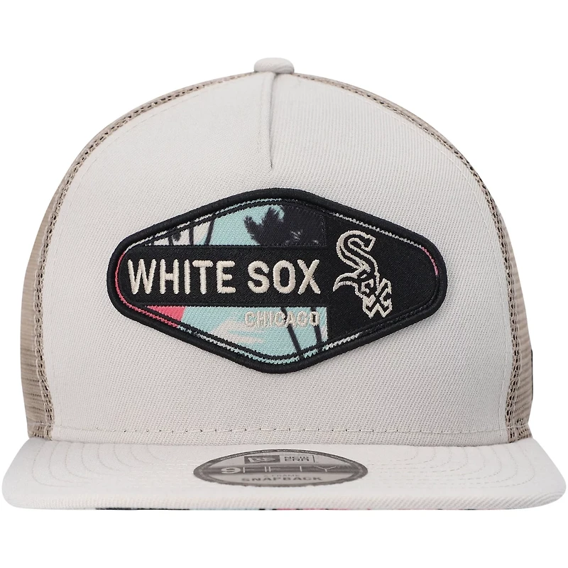 New Era Chicago White Sox Retro Beachin' Patch A-Frame Trucker 9FIFTY Snapback Hat