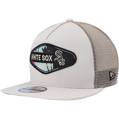 New Era Chicago White Sox Retro Beachin' Patch A-Frame Trucker 9FIFTY Snapback Hat