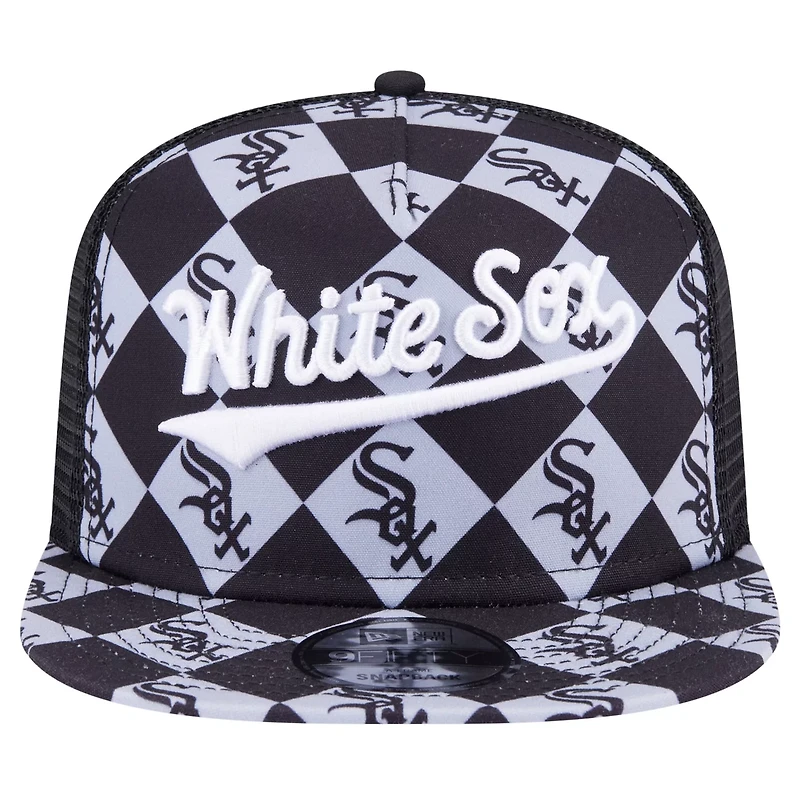 New Era Chicago White Sox Seeing Diamonds A-Frame Trucker 9FIFTY Snapback Hat