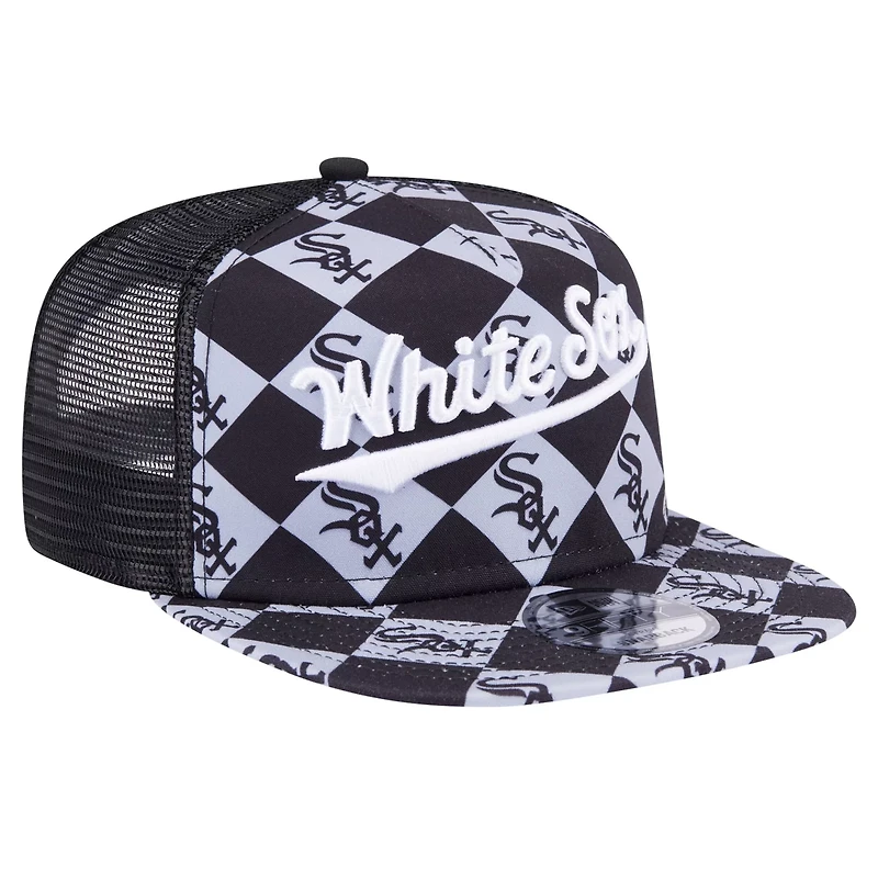 New Era Chicago White Sox Seeing Diamonds A-Frame Trucker 9FIFTY Snapback Hat