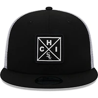 New Era Chicago White Sox Vert Squared Trucker 9FIFTY Snapback Hat
