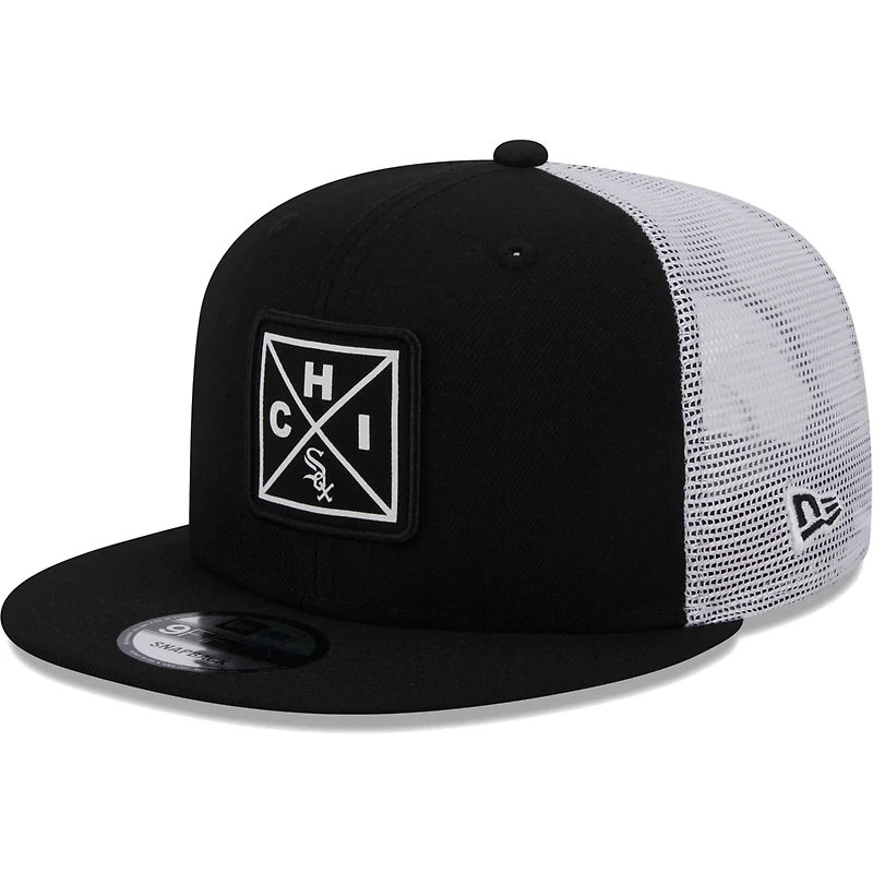 New Era Chicago White Sox Vert Squared Trucker 9FIFTY Snapback Hat