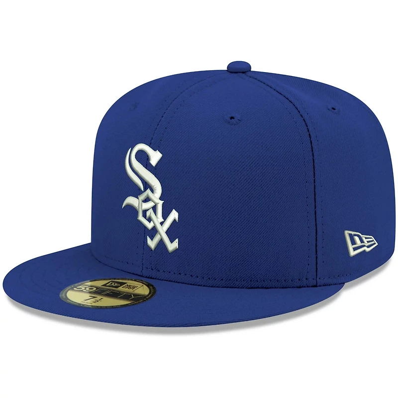 New Era Chicago White Sox White Logo 59FIFTY Fitted Hat