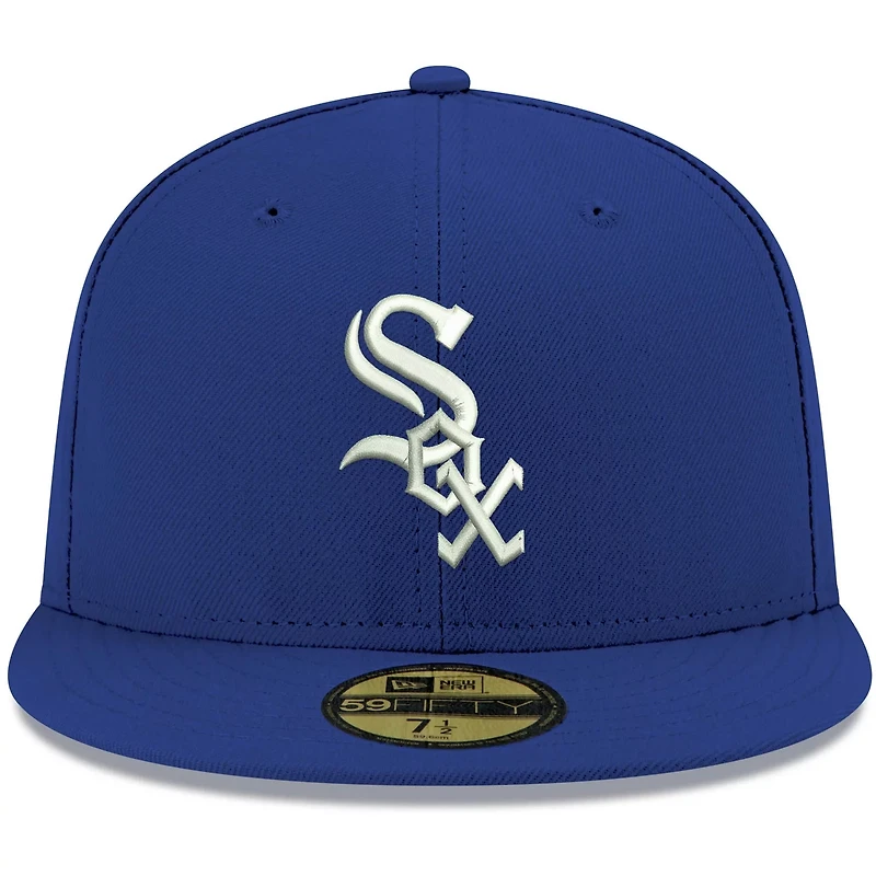 New Era Chicago White Sox White Logo 59FIFTY Fitted Hat