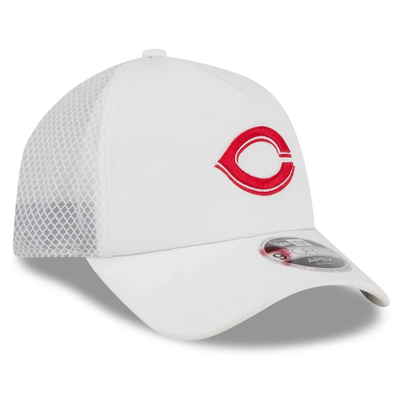 New Era Cincinnati Reds 2026 Batting Practice Apex 9FORTY Adjustable Trucker Hat