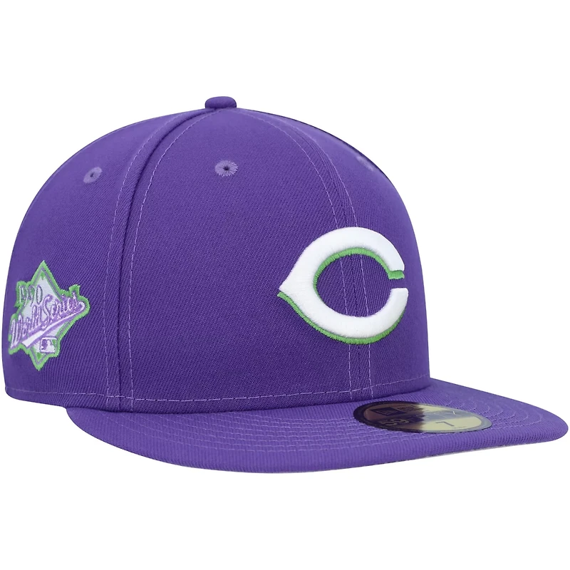 New Era Cincinnati Reds Lime Side Patch 59FIFTY Fitted Hat