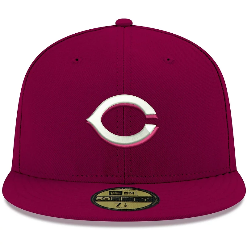New Era Cincinnati Reds White Logo 59FIFTY Fitted Hat