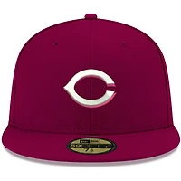New Era Cincinnati Reds White Logo 59FIFTY Fitted Hat
