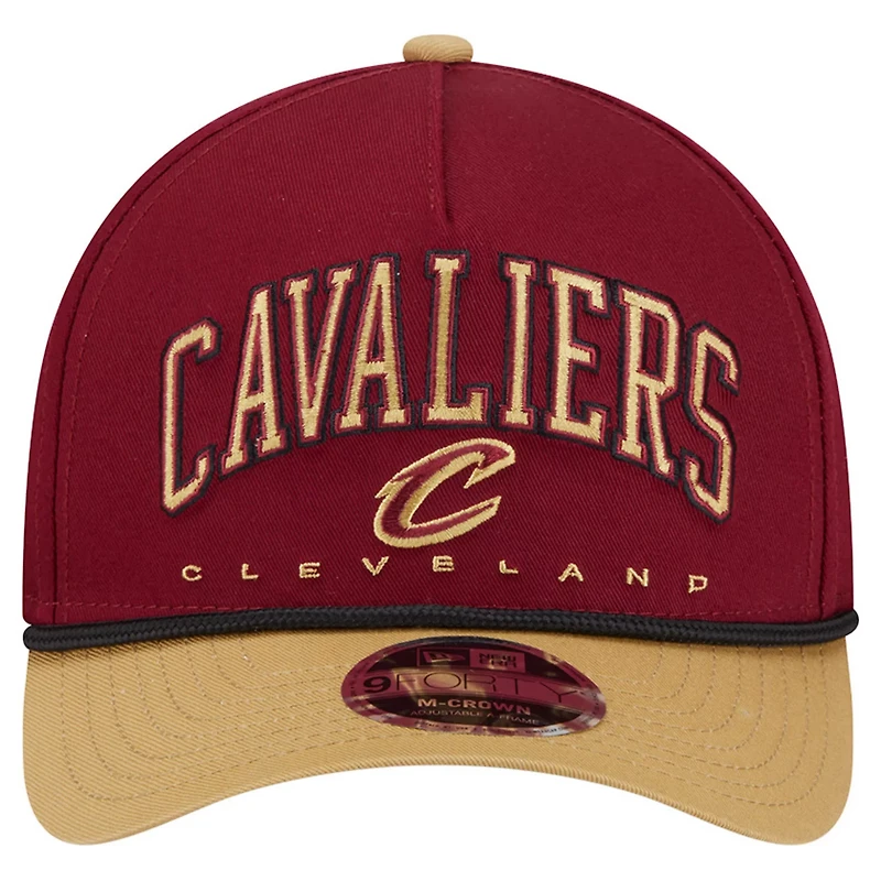 New Era Cleveland Cavaliers Bold Arch COOLERA 9FORTY A-Frame M-Crown Adjustable Hat