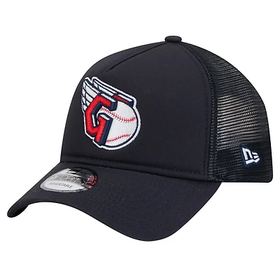 New Era Cleveland Guardians 9FORTY A-Frame Trucker Adjustable Hat