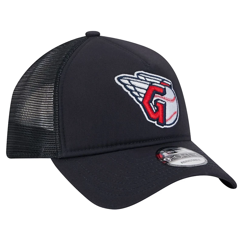 New Era Cleveland Guardians 9FORTY A-Frame Trucker Adjustable Hat