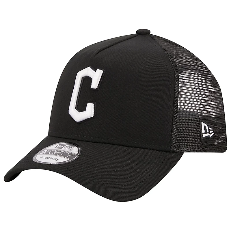 New Era Cleveland Guardians A-Frame 9FORTY Trucker Adjustable Hat
