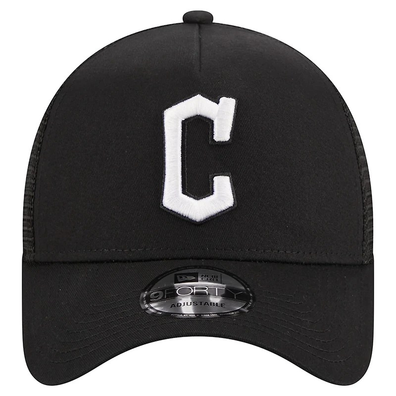 New Era Cleveland Guardians A-Frame 9FORTY Trucker Adjustable Hat