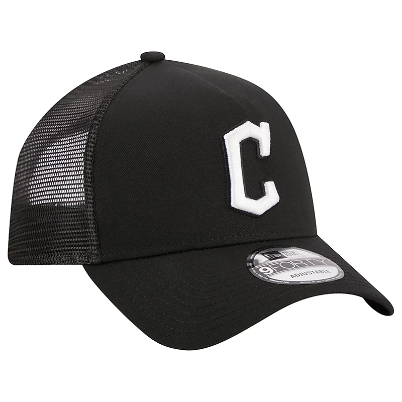 New Era Cleveland Guardians A-Frame 9FORTY Trucker Adjustable Hat