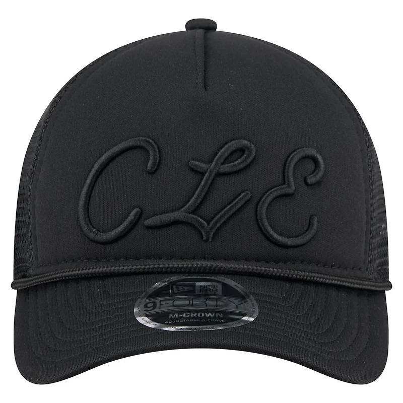 New Era Cleveland Guardians City Initial 9FORTY A-Frame M-Crown Adjustable Trucker Hat