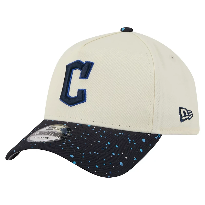 New Era Cleveland Guardians Speckle A-Frame 9FORTY Adjustable Hat