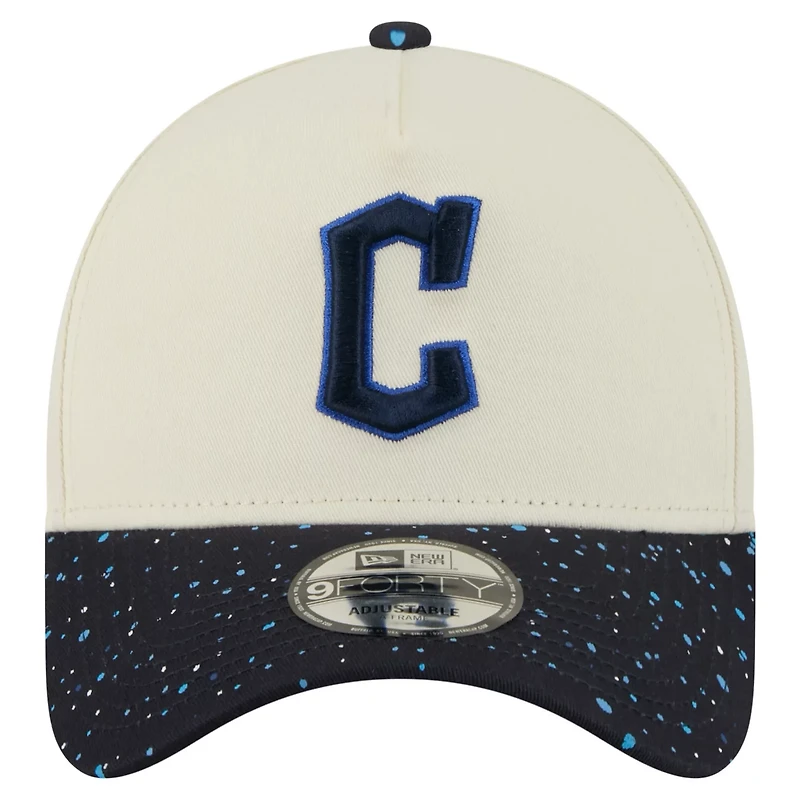 New Era Cleveland Guardians Speckle A-Frame 9FORTY Adjustable Hat