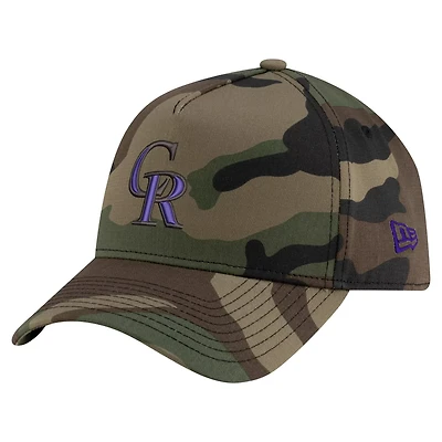 New Era Colorado Rockies Woodland Team Pop 9FORTY A-Frame Adjustable Hat