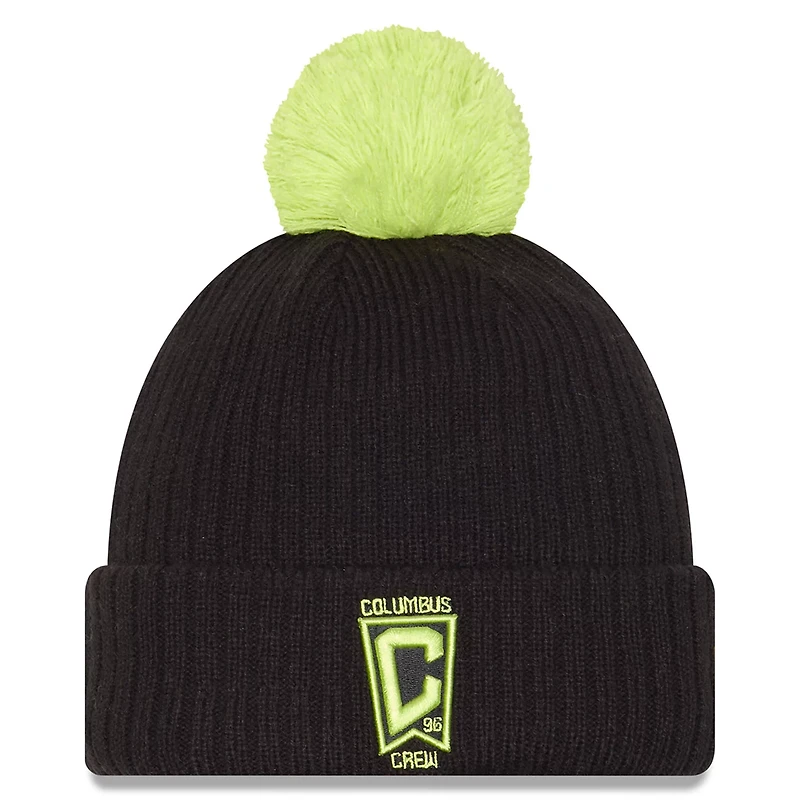 New Era Columbus Crew 2025 Jersey Hook Cuffed Knit Hat with Pom