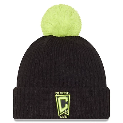 New Era Columbus Crew 2025 Jersey Hook Cuffed Knit Hat with Pom