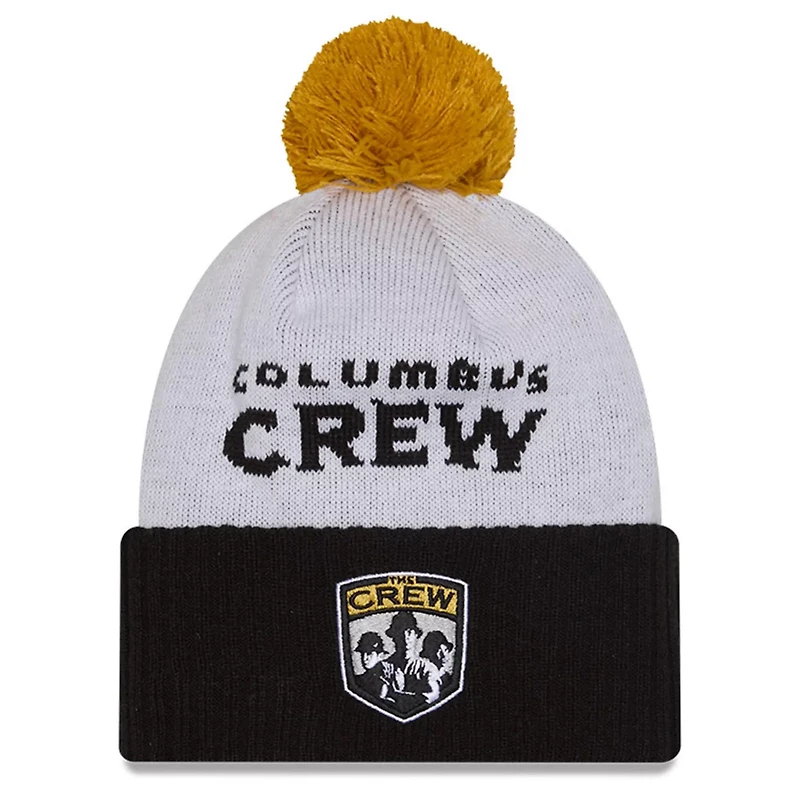 New Era Columbus Crew 2025 Jersey Hook Cuffed Knit Hat With Pom