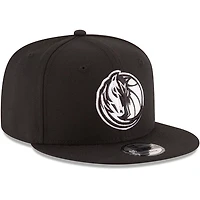 New Era Dallas Mavericks  White Logo 9FIFTY Adjustable Snapback Hat