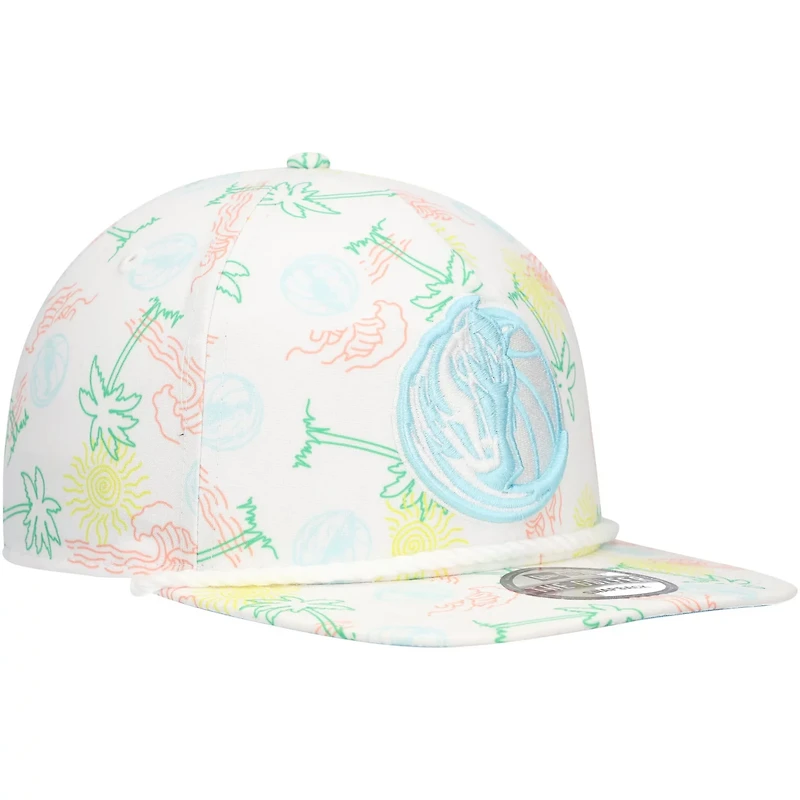 New Era Dallas Mavericks Palm Trees and Waves Golfer Adjustable Hat