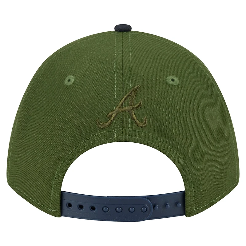 New Era Dark Atlanta Braves City Feature 9FORTY A-Frame Adjustable Hat