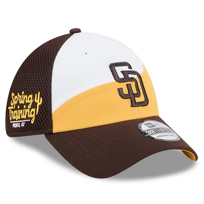 New Era Dark Brown San Diego Padres 2025 Spring Training 39THIRTY Flex Hat