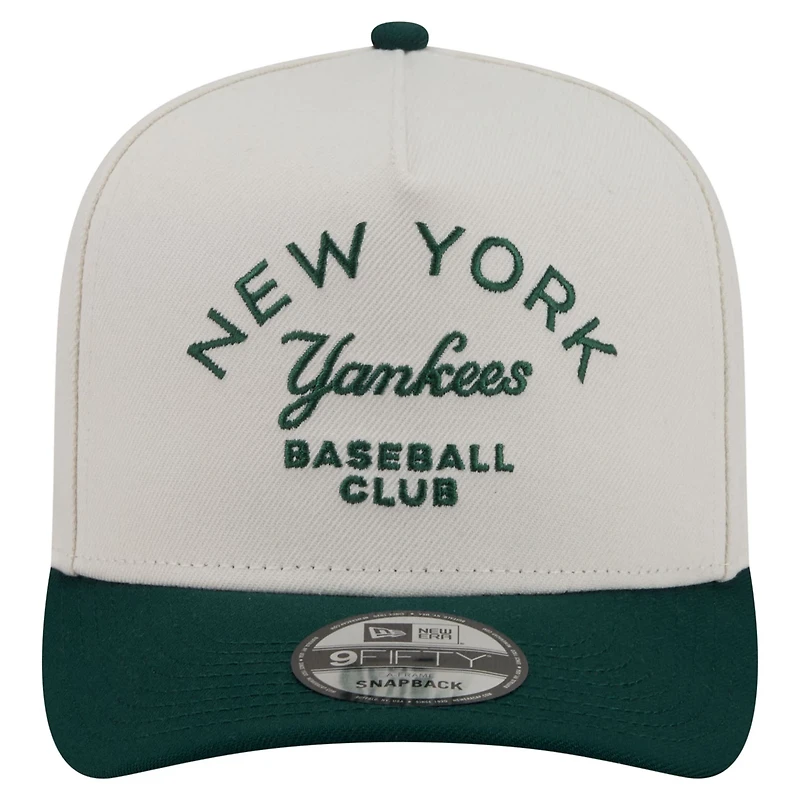New Era Dark Green New York Yankees Chrome A-Frame 9FIFTY Snapback Hat