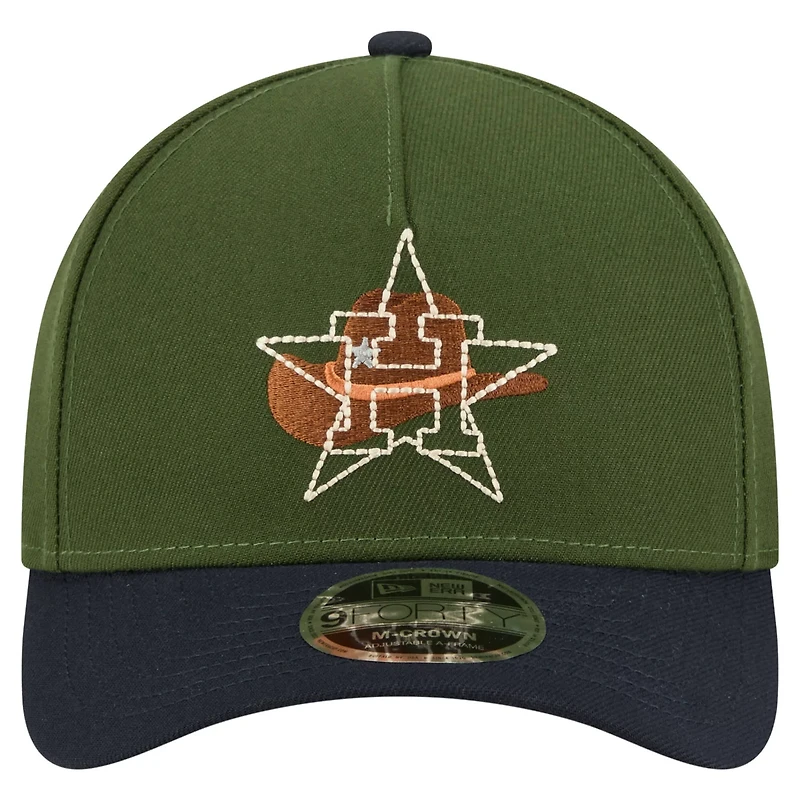 New Era Dark Houston Astros City Feature 9FORTY A-Frame Adjustable Hat