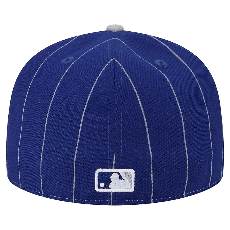 New Era Dark Los Angeles Dodgers Pinstripe 59FIFTY Fitted Hat