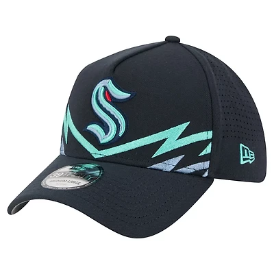 New Era Deep Sea Seattle Kraken Zig Zag 39THIRTY A-Frame Perforated Flex Hat